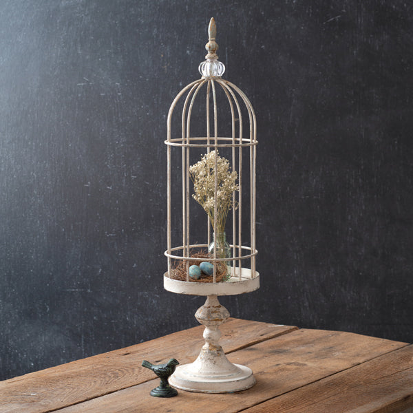 Wire Cloche with Stand - Tall