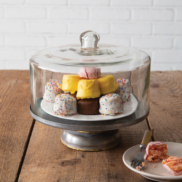 Small Traditional Dessert Cloche with Stand