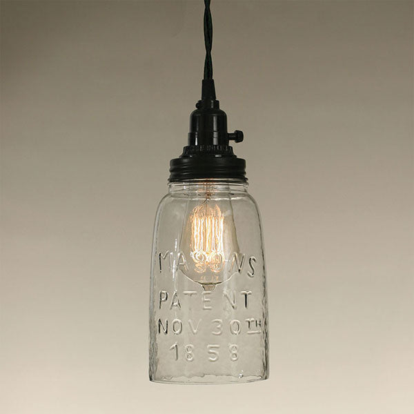 Half Gallon Open Bottom Mason Jar Pendant Lamp