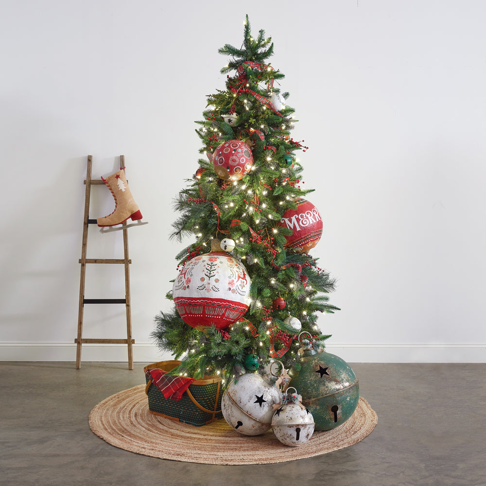 Oversized Christmas Paper Mache Ornament